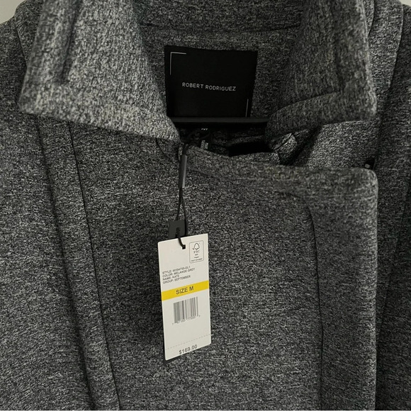 🆕 Robert Rodriguez Kate Neoprene Collared Jacket - Picture 4 of 7